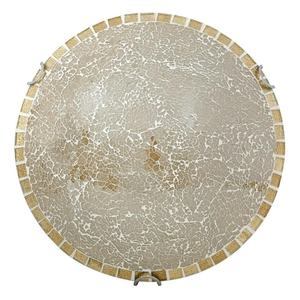 Plafonnier LED 3xE27 couleur marron, design mosaïque, dimensions 12x40x40 cm, idéal pour l'éclairage décoratif dans les salons et les espaces - Product Image 1