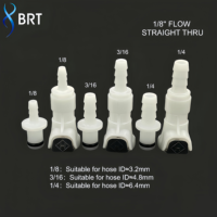 Raccord rapide BRT 1/8 en acétal, connecteur mâle à barb de 6,4 mm pour tuyau, raccord rapide CPC pour tuyauterie