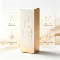 Boîte de sérum de luxe, boîte cadeau en papier haut de gamme personnalisée pour flacon compte-gouttes de sérum