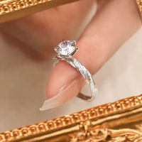 Bague de fiançailles et de mariage L&L Luxury Designer en or massif 18 carats, diamants naturels de qualité supérieure, coupe excellente, style classique