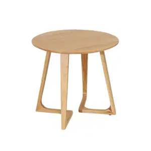 Nordic rubber v-shaped tea white blank solid wood small round simple tea leisure bay window table mini table