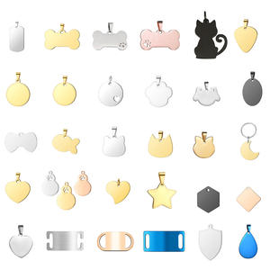 BM produsen Tag nama anjing kustom baja tahan karat kosong yang dipersonalisasi untuk Tag hewan peliharaan Laser terukir Logo Digital pencetakan Plating - Product Image 4