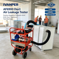 Testeur de fuites d'air à pression positive et négative pour conduits AF6900, machine de test d'étanchéité des conduits d'air AF6900, conduits HVAC