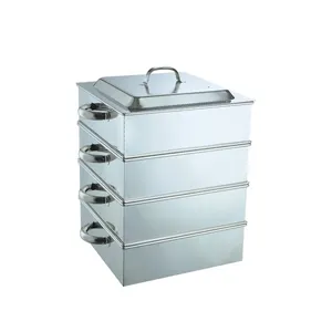 Vaporizador de alimentos cuadrado, de acero inoxidable, de estilo japonés, S378 - Product Image 1