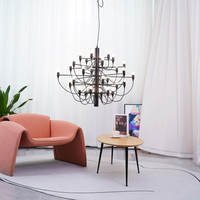 Suspension moderne en verre et acier inoxydable, design spirale, avec commande sans fil et hauteur réglable, idéale pour villa, escalier, loft