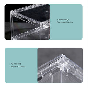 Bán buôn <span class=keywords><strong>shoebox</strong></span> Pet Sneaker hiển thị Crate lưu trữ khổng lồ thả phía trước Acrylic rõ ràng trong suốt hộp giày Giày container - Product Image 2