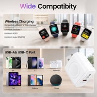 Vente en gros de chargeurs rapides 3 en 1 Pd, adaptateur mural USB C USB A, max 3W pour la charge de l'iWatch et du téléphone