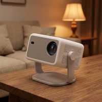 JUNUO L018A Proyektor Mini Nirkabel Portabel Smart Home Theater LCD 400 ANSI Lampu LED 1080P Android 14 dengan Speaker Terintegrasi