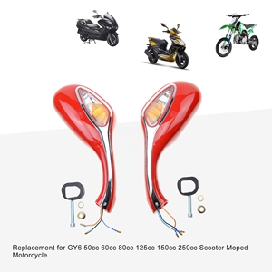 GY6 <span class=keywords><strong>50cc</strong></span> 80 125 150 250 Rétroviseur latéral de 8mm pour scooters et motos avec clignotant - Product Image 5