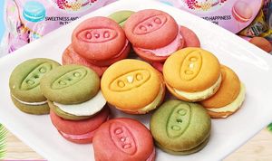 Nhà Máy Sản Xuất Bánh Quy Halal Hương Vị Trái Cây Macaron Bánh Quy Bánh Sandwich Kem Đầy <span class=keywords><strong>Cookies</strong></span> - Product Image 6