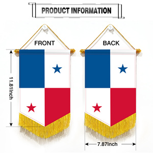 Banderas Pequeñas para Coche al por Mayor, 20x30cm, Decoración de Pared Estilo Panamá, Adornos Colgantes, Impresión Digital, Material Satinado - Product Image 3