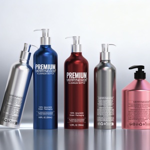 500ml Shampoo Conditional Aluminum <b>Bottle</b> with Lotion <b>Pump</b> for Liquid Soap Use Aluminum Shampoo <b>Bottle</b> - Product Image 1