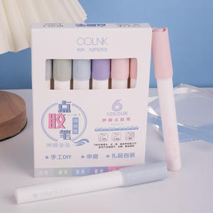 Pena Lem Titik Lucu dan Menyenangkan, Perekat Cair Berkapasitas Tinggi yang Cepat Kering dan Berwarna-warni untuk DIY yang Praktis, Jurnal, Kantor, dan Pelajar 6pcs - Product Image 3