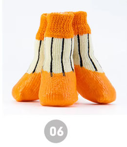 Chaussures imperméables pour chien de petite taille, design personnalisé, antidérapantes, chaussettes pour pattes respirantes, vêtements pour animaux de compagnie avec support en latex - Product Image 6