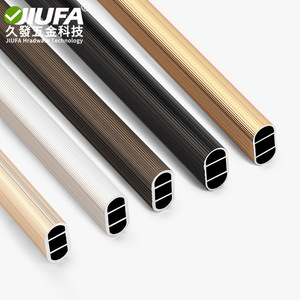 Barra colgadora de armario de aleación de aluminio Jiufa, soporte de barra interior moderno y sencillo para armario, accesorios para perchero. - Product Image 1