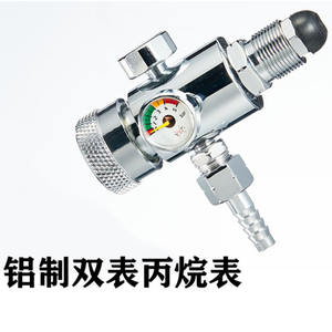 Régulateur de pression double manomètre tout en cuivre, anti-chute, économiseur d'énergie, connecteur de bouteille de gaz propane acétylène, régulateur d'oxygène - Product Image 3