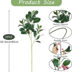 Commercio all'ingrosso piante artificiali verdi a gambo lungo piante artificiali arbustive artificiali foglie di <span class=keywords><strong>eucalipto</strong></span> ornamenti foglia di <span class=keywords><strong>eucalipto</strong></span> - Product Image 5