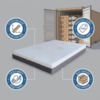 Matelas en mousse à mémoire de forme compressée avec housse en tissu de bambou respirant et antibactérien argenté pour un sommeil optimal