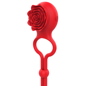 Anillo Vibrador en Forma de Rosa Roja para Estimulación y Mayor Placer Adulto, Juguetes para Adultos - Product Image 1