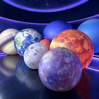 Ballon gonflable géant lumineux personnalisé, forme de planète sur le thème de l'espace, adapté à la décoration des activités des centres commerciaux
