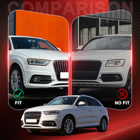 Grille de protection de phare antibrouillard avant de voiture de haute qualité avec garantie, finition brillante en nid d'abeille pour Audi Q3 Sline 2012 2013 2014