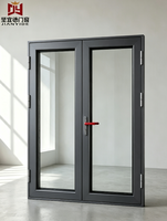 Porte à battant en alliage d'aluminium résistant aux intempéries, coupe-vent, étanche, à économie d'énergie, pour la construction de maisons et de villas