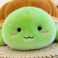 Peluche Tortue Mignonne, Coussin pour la Maison et le Bureau, Peluche Tortue Douce pour Dormir et Étreindre, Remplie de Coton PP, Personnalisable