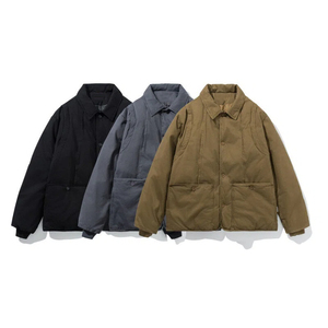 Chaqueta Acolchada de Trabajo con Cuello Abierto, Estilo Japonés, de Algodón Acolchado, Marrón, Tres Colores, Abrigo Cálido de Invierno, WT3010 - Product Image 6