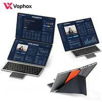 Portátil OEM de Doble Pantalla para Streaming, Ideal para E-commerce, Transmisiones en Vivo y Operaciones en Redes Sociales, Notebook de 11 Pulgadas con Doble Pantalla Táctil