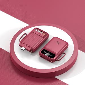 Banco de Energía Personalizado con Logotipo, 10000mAh, Cables Integrados, Doble USB, Carga Rápida de 10W, Cargador Portátil para Viajes - Product Image 4