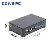 Computadora Industrial Gowin K40 Intel J1900 N2840 J1800 DDR3L Doble LAN MSATA SATA GPIO 4G 5G CAN para Monitoreo de Energía en Redes Inteligentes