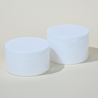 Pots en plastique blancs de 50g, 80g, 100g avec cuillère pour cosmétiques et soins de la peau