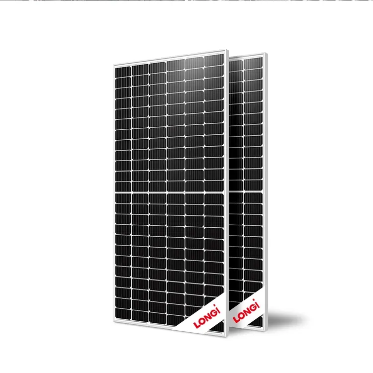 Luz Led de energía Solar Longi Perc, Panel negro de alta calidad, 450W, con certificado de la UE