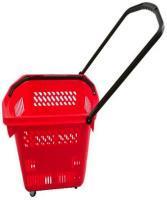 Carrello della spesa JS-174 con ruote in PU da 4 pollici, struttura a rete, per uso interno, pieghevole e pratico - Product Image 1