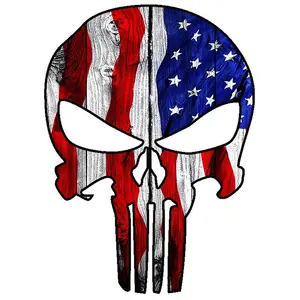 Custom Waterproof Punisher Logo Decals Vinyl Stickers For Car