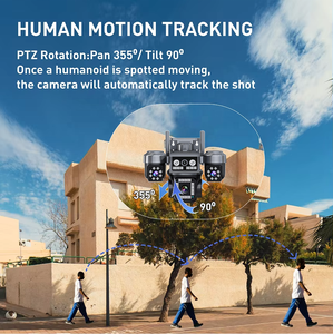 Caméra réseau sans fil Hieasy 4g Détection de mouvement audio bidirectionnelle Caméra IP de sécuritéCaméras de sécurité à 360 degrés Sans fil Extérieur - Product Image 3