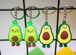 Avocado <b>Custom</b> Made PVC 3D Fruit <b>Keychain</b> for Car Pendants Promotional Gifts - Product Image 5