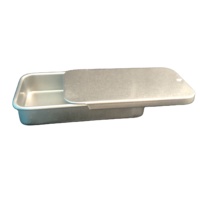 Boîte en métal avec logo au design personnalisé Petite boîte rectangulaire en métal Boîte en métal menthe/cosmétique/parfum solide/savon à sourcils/baume à lèvres Boîte en fer blanc à glissière