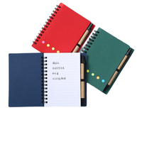 Cuaderno promocional de papel Kraft personalizado al por mayor, combinación de pegatinas Post-It Not Nets para aviso de índice