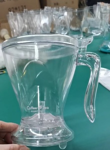 Dễ dàng Coaster thấp hơn moq cà phê tùy chỉnh 600ml 20 oz nhựa PC ma thuật trà <span class=keywords><strong>Maker</strong></span> lá trà Infuser dưới pha chế ấm trà - Product Image 3