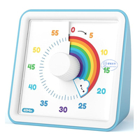 Timer Dapur Mekanik Pola Pelangi 60 Menit untuk Memasak, Timer Produktivitas, Timer Visual untuk Belajar