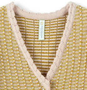 2025 personnalisé Oem & Odm dames automne hiver décontracté col en v <span class=keywords><strong>Cardigan</strong></span> avec manches bouffantes câble tricot pull - Product Image 4