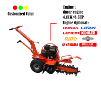 K-maxpower 7HP certificat CE profondeur maximale 450mm EPA Mini tracteur alimenté à l'essence, trancheur Terra
