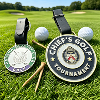 Tag Tas Golf Logam Custom dengan Finishing Poles, Universal untuk Tas Golf