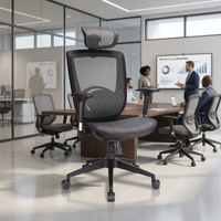 Chaise de bureau exécutive en maille avec fonction pivotante et hauteur réglable pour usage commercial moderne et bureaux à domicile