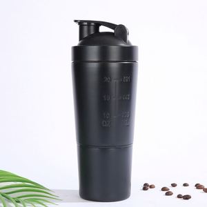 Wholesale 600ml Portable Double-Layer Stainless Steel Vacuum Sports Shaker Measurement Fitness Protein Powder Milkshake W - Product Image 4