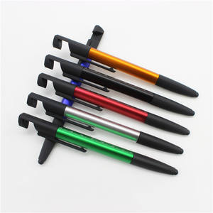 Estudiante gobernante bolígrafo forma de triángulo, sostenedor del teléfono móvil de pantalla táctil de pluma de publicidad - Product Image 3