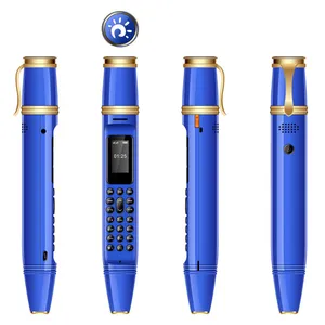 새로운 도착 중국 미니 Telefonos Celulares OLED 화면 녹음 펜 모양의 미니 휴대 전화