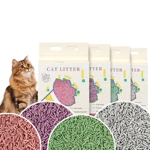 Arena para gatos al por mayor mixed pet cat litter tofu custom absorbent fragrance tofu charcoal kitty cat sand litter