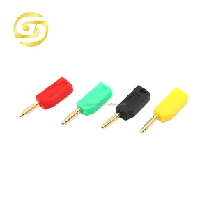 2mm banana plug Lantern type gold plated stackable plug 2mm jack test plug welding type red/black/yellow/green/Blue